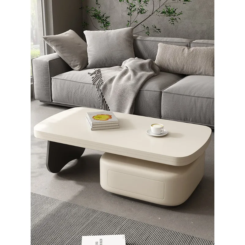 Electric lifting coffee table dining table dual-purpose multi-functional folding dining table two-in-one cream wind simple
Electric lifting coffee table dining table dual-purpose multi-functional folding dining table two-in-one cream wind simple