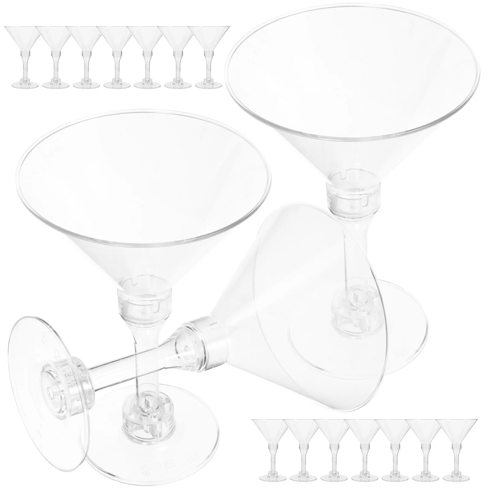 20Pcs Clear Plastic Reusable Cocktail Cups Elegant Design Party Wine Goblets Beverage Cups for Bars Festivals Drinks
20Pcs Clear Plastic Reusable Cocktail Cups Elegant Design Party Wine Goblets Beverage Cups for Bars Festivals Drinks
