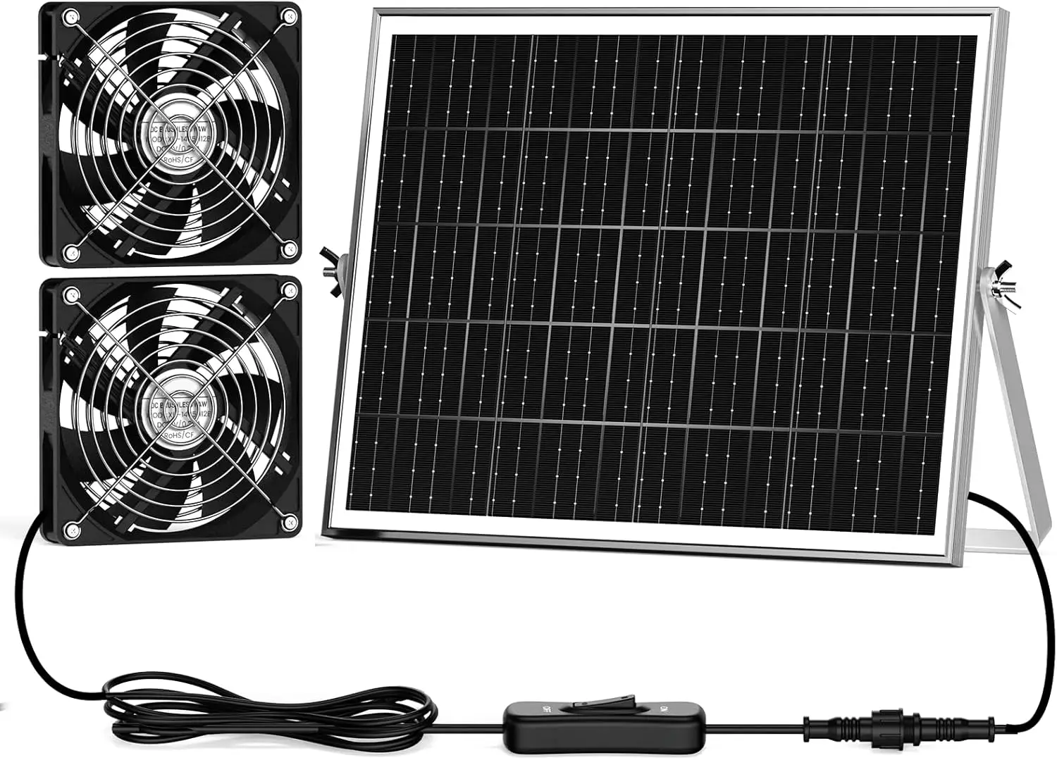 5.5'' Solar Greenhouse Fan Kit, 30W Exhaust & Intake Fan for Chicken Coop, Strong Airflow Waterproof with 16.5 ft Cord
5.5'' Solar Greenhouse Fan Kit, 30W Exhaust & Intake Fan for Chicken Coop, Strong Airflow Waterproof with 16.5 ft Cord