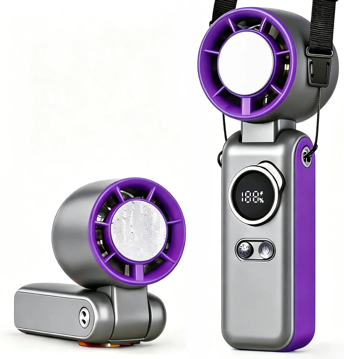Portable Turbo Mini Fan with Semiconductor Cooling - 6000mAh, 3-in-1 Hand/Neck/Desk, 199 Speeds, LED Display, Quiet for Travel
Portable Turbo Mini Fan with Semiconductor Cooling - 6000mAh, 3-in-1 Hand/Neck/Desk, 199 Speeds, LED Display, Quiet for Travel