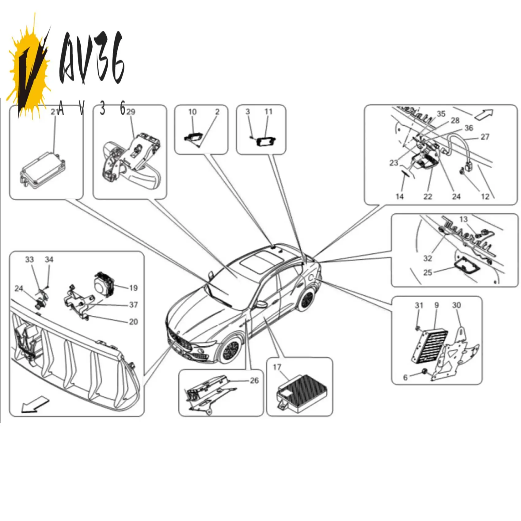 AV36-670148507 Rear Camera Support Bracket 670151064 For Maserati Levante 2017 2018 2019 Camera Mounting Bracket Cover
AV36-670148507 Rear Camera Support Bracket 670151064 For Maserati Levante 2017 2018 2019 Camera Mounting Bracket Cover
