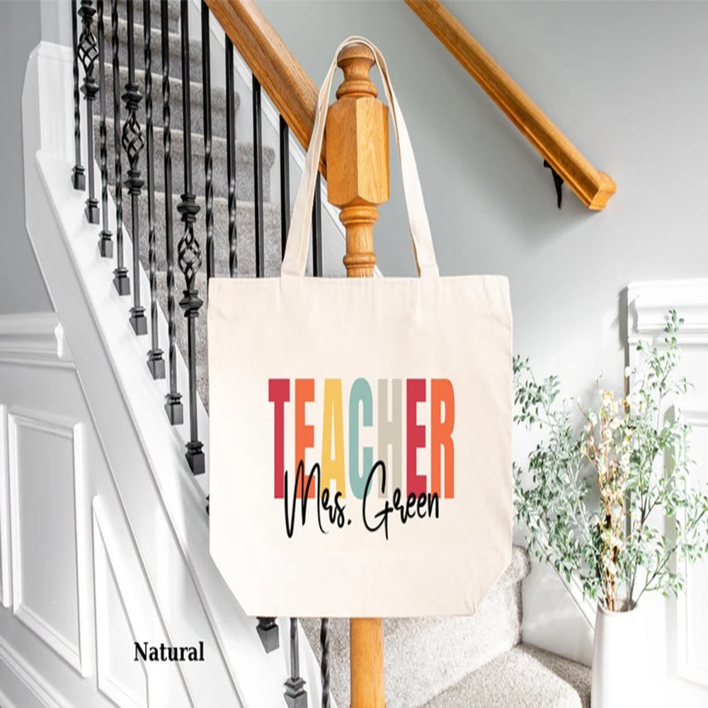 Custom Teacher Name Tote Bag Colorful Teacher Appreciation Gift Teacher Stuff Canvas Bags Back to School Gift Thank You Gift
Custom Teacher Name Tote Bag Colorful Teacher Appreciation Gift Teacher Stuff Canvas Bags Back to School Gift Thank You Gift