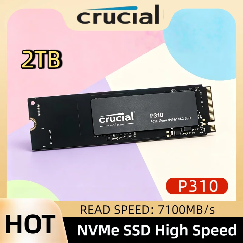 Crucial P310 2280 PCIe Gen4 3D NAND NVMe M.2 SSD 1TB 2TB Up to 7100 MB/s Internal Solid State Drive PC OEM Package Max
Crucial P310 2280 PCIe Gen4 3D NAND NVMe M.2 SSD 1TB 2TB Up to 7100 MB/s Internal Solid State Drive PC OEM Package Max