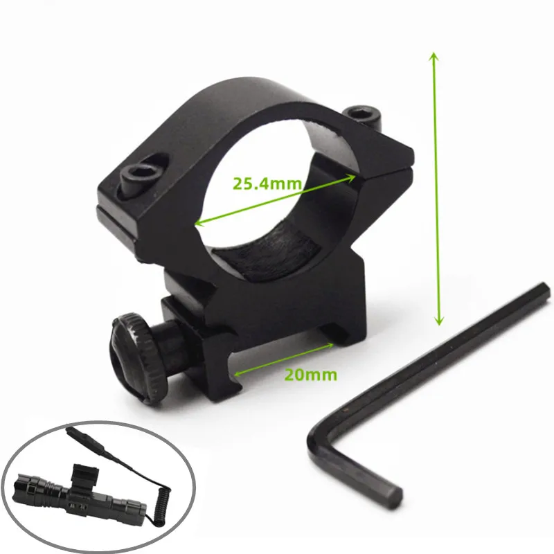 Universal Metal Rail Clip 25.4mm Ring 20mm Rail Mount Tactical Flashlight Flash Light
Universal Metal Rail Clip 25.4mm Ring 20mm Rail Mount Tactical Flashlight Flash Light