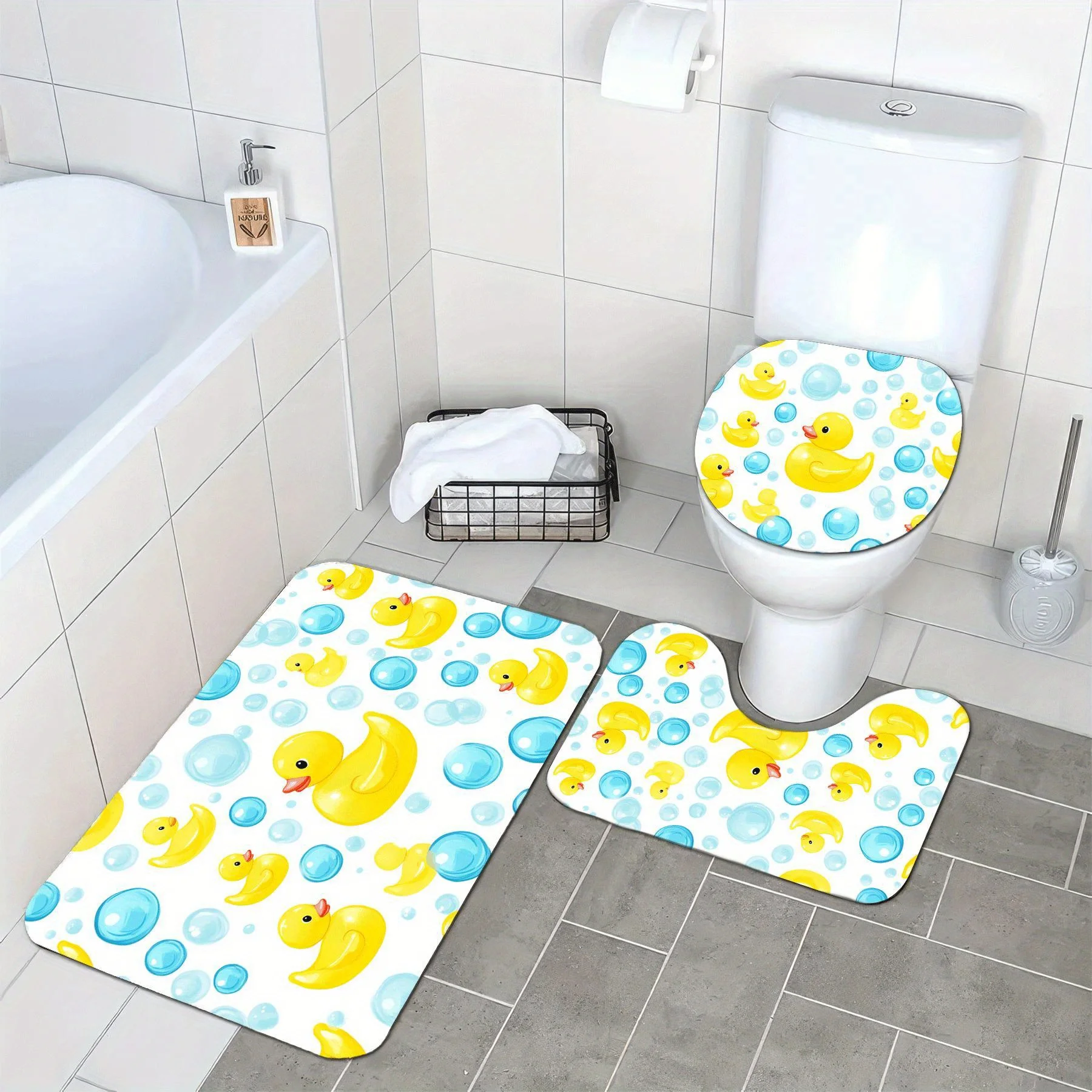 Yellow Duck Bathroom Mat Set Bath Mat Toilet Seat Mat Pool Decor Cute Home Decor Gift
Yellow Duck Bathroom Mat Set Bath Mat Toilet Seat Mat Pool Decor Cute Home Decor Gift
