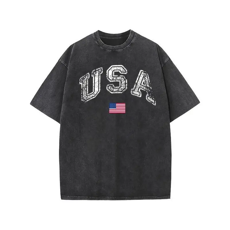 USA Letter Graphic T Shirt With American Flag Print Men's Women's Oversized 4th Of July Tee Vintage College Style
USA Letter Graphic T Shirt With American Flag Print Men's Women's Oversized 4th Of July Tee Vintage College Style