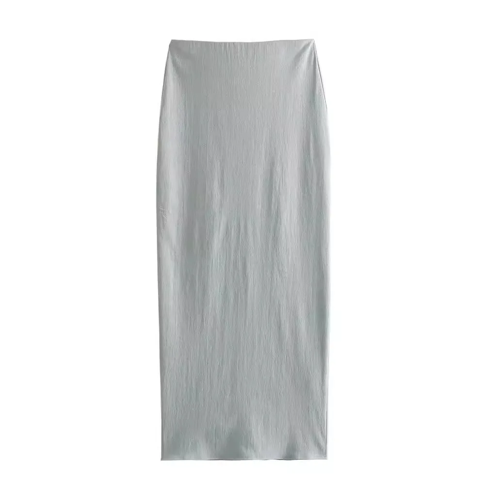 Women's Fashion 2024 Flowing Satin Midi Skirt Women Vintage Elastic High Waist Flared Hem High Street Female Skirt
Women's Fashion 2024 Flowing Satin Midi Skirt Women Vintage Elastic High Waist Flared Hem High Street Female Skirt