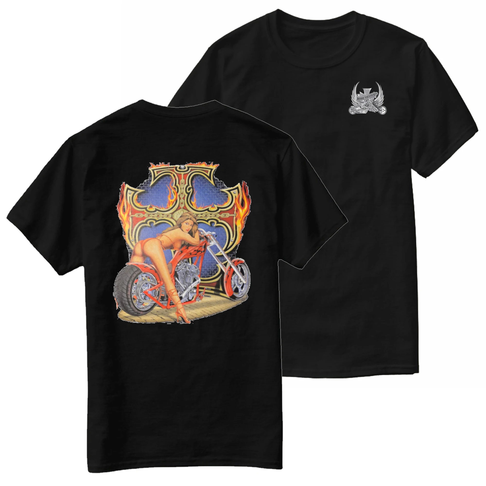 Bikini Sexy Girl Custom Chopper Motorcycle Biker T-Shirt 100% Cotton O-Neck Short Sleeve Summer Casual Mens T-shirt Streetwear
Bikini Sexy Girl Custom Chopper Motorcycle Biker T-Shirt 100% Cotton O-Neck Short Sleeve Summer Casual Mens T-shirt Streetwear