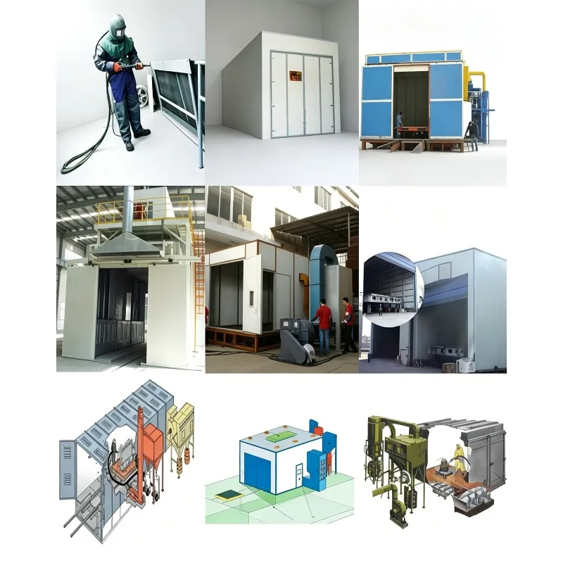 Sand Shot Blasting Room/Cabinet/Chamber Sandblasting and Powder Coating Installation Industrial Blast Room with Dust Collector
Sand Shot Blasting Room/Cabinet/Chamber Sandblasting and Powder Coating Installation Industrial Blast Room with Dust Collector