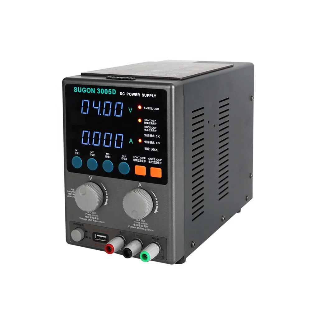 Factory SUGON 3005D USB CNC Output Adjustable Lab Power Supply for Repair Mobile Phone
Factory SUGON 3005D USB CNC Output Adjustable Lab Power Supply for Repair Mobile Phone