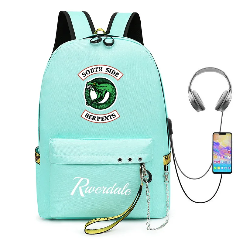 Harajuku Youthful School Bags Unisex Riverdale Travel Bags Usb Rechargeable Oxford Waterproof Notebook Shoulder Backpacks
Harajuku Youthful School Bags Unisex Riverdale Travel Bags Usb Rechargeable Oxford Waterproof Notebook Shoulder Backpacks