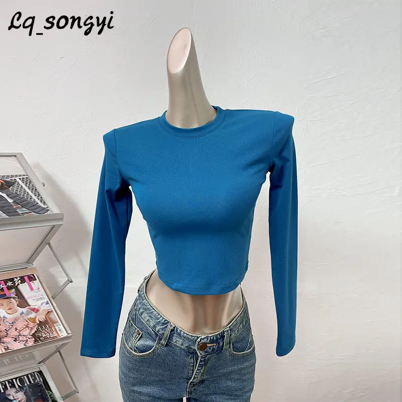 Lq_songyi Long Sleeve Crop Top Slim Cotton T Shirts Women Elegant Sexy Top 2024 Spring Autumn Vintage Basic Plain Solid T Shirt
Lq_songyi Long Sleeve Crop Top Slim Cotton T Shirts Women Elegant Sexy Top 2024 Spring Autumn Vintage Basic Plain Solid T Shirt