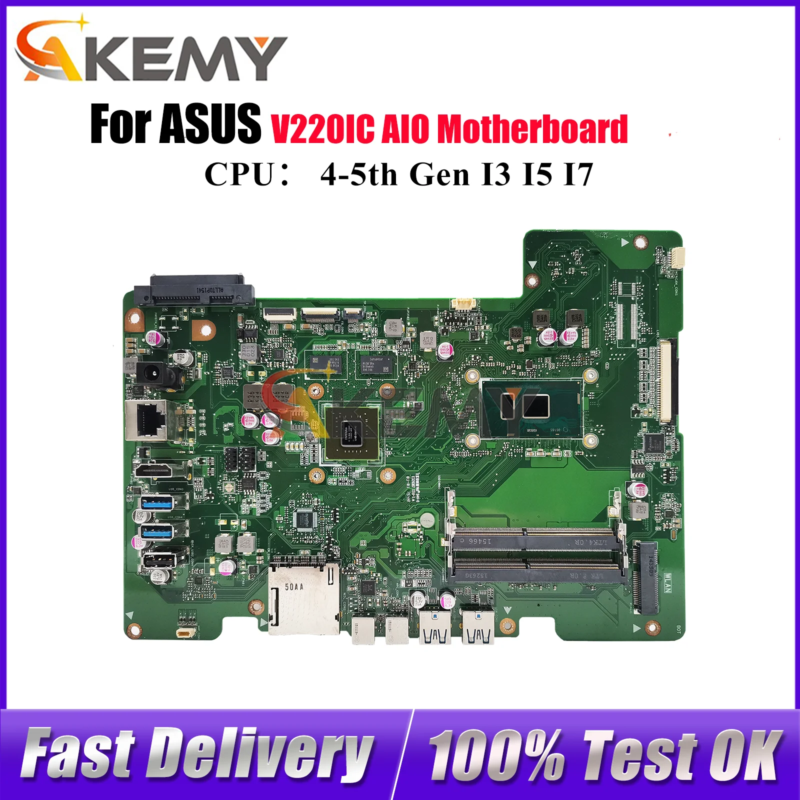 Материнская плата V220IC для ASUS Vivo AiO V220IA V220I V220IB V220IC, материнская плата с процессором I3 I5 I7, 100% тестирование, ОК, быстрая доставка stk
Материнская плата V220IC для ASUS Vivo AiO V220IA V220I V220IB V220IC, материнская плата с процессором I3 I5 I7, 100% тестирование, ОК, быстрая доставка stk