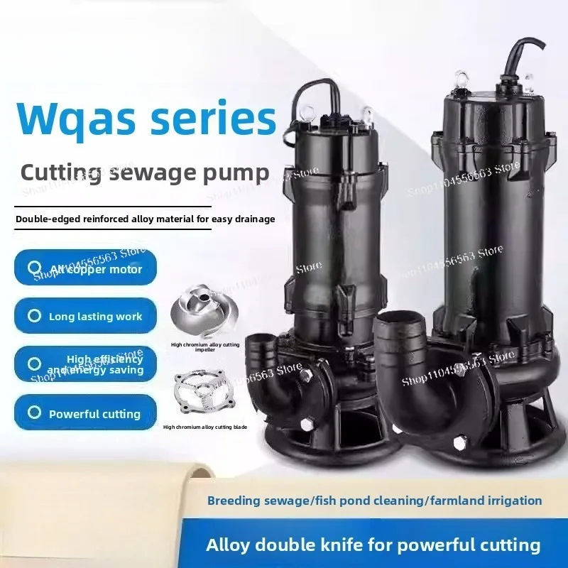 220V/380V Cutting Sewage Pump, Household Submersible Pump for Septic Tank, Feces & Mud
220V/380V Cutting Sewage Pump, Household Submersible Pump for Septic Tank, Feces & Mud