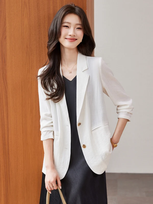 White Linen Suit Jacket Women's Dress Two-Piece Set Spring Casual High-End Feeling Small Casual Western Wear Commute Style
White Linen Suit Jacket Women's Dress Two-Piece Set Spring Casual High-End Feeling Small Casual Western Wear Commute Style