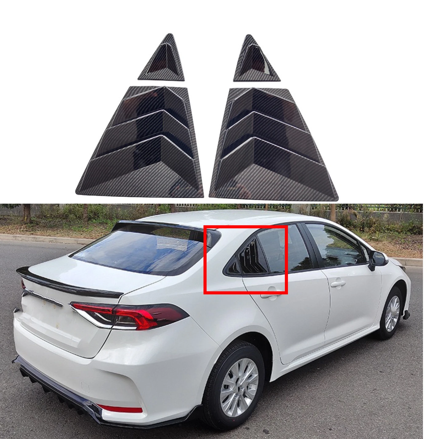 Fit For Toyota Corolla Sedan 2019 2020 2021 2022 2023 Rear Side Vent Window Scoop Louver Trim Cover Auto Accessories
Fit For Toyota Corolla Sedan 2019 2020 2021 2022 2023 Rear Side Vent Window Scoop Louver Trim Cover Auto Accessories