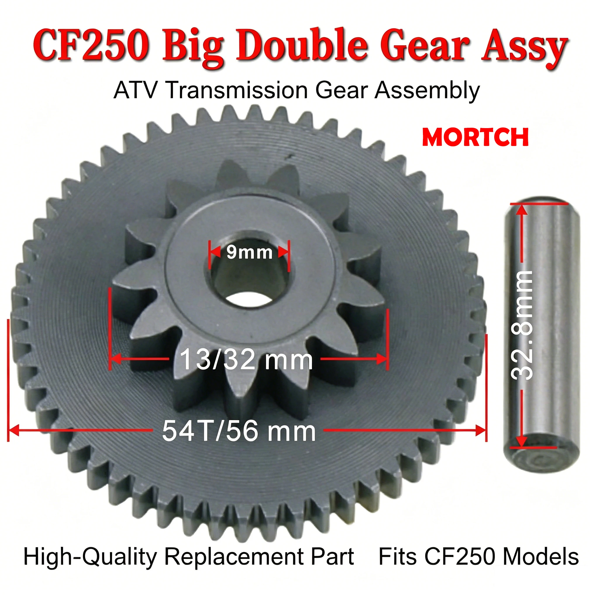 172mm Engine Big Double Gear Assy 250-5047 Replacement For CFmoto Jonway JMstar 250cc Scooter ATV Motorcycle
172mm Engine Big Double Gear Assy 250-5047 Replacement For CFmoto Jonway JMstar 250cc Scooter ATV Motorcycle