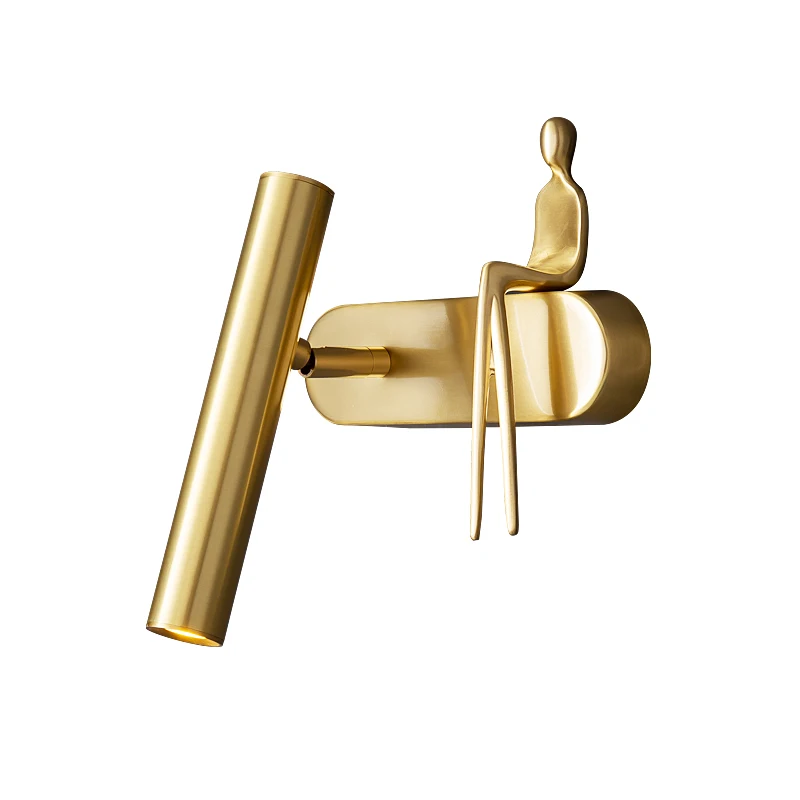 Creative Individual Artistic Figure Brass Rotating Light Luxury Designer Bedroom Bedside PendantLamp All copper Modern Wall Lamp
Creative Individual Artistic Figure Brass Rotating Light Luxury Designer Bedroom Bedside PendantLamp All copper Modern Wall Lamp