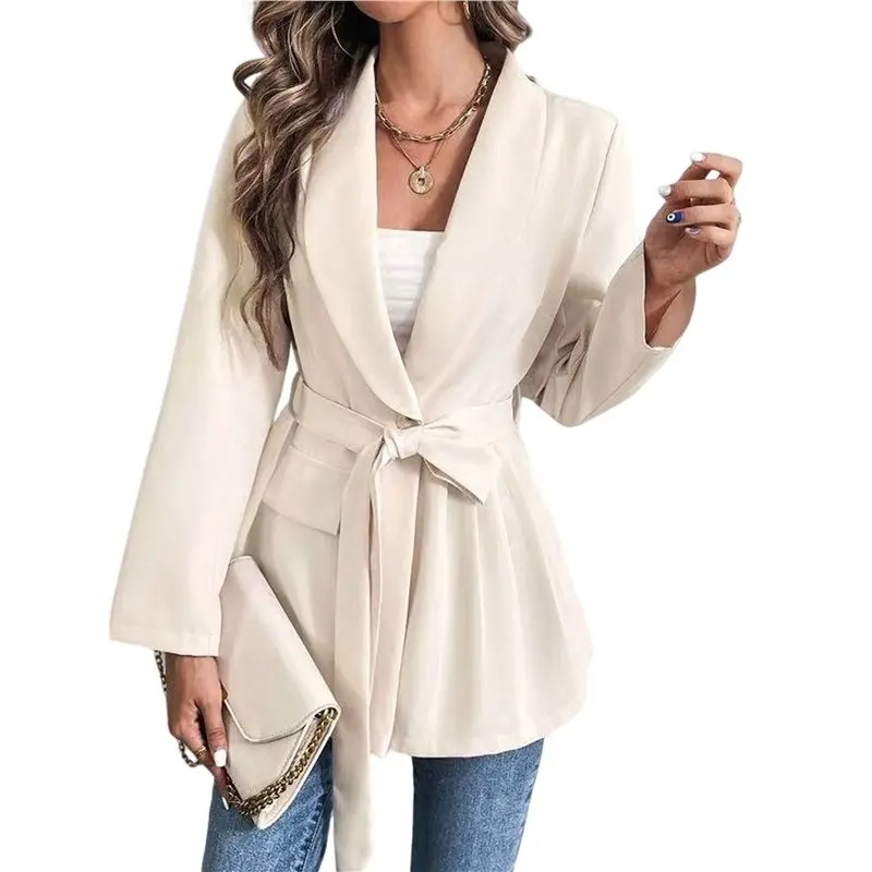 CYL-Women's Casual Belted Blazer Lapel Long Sleeve Work Office Wrap Blazer Jackets
CYL-Women's Casual Belted Blazer Lapel Long Sleeve Work Office Wrap Blazer Jackets