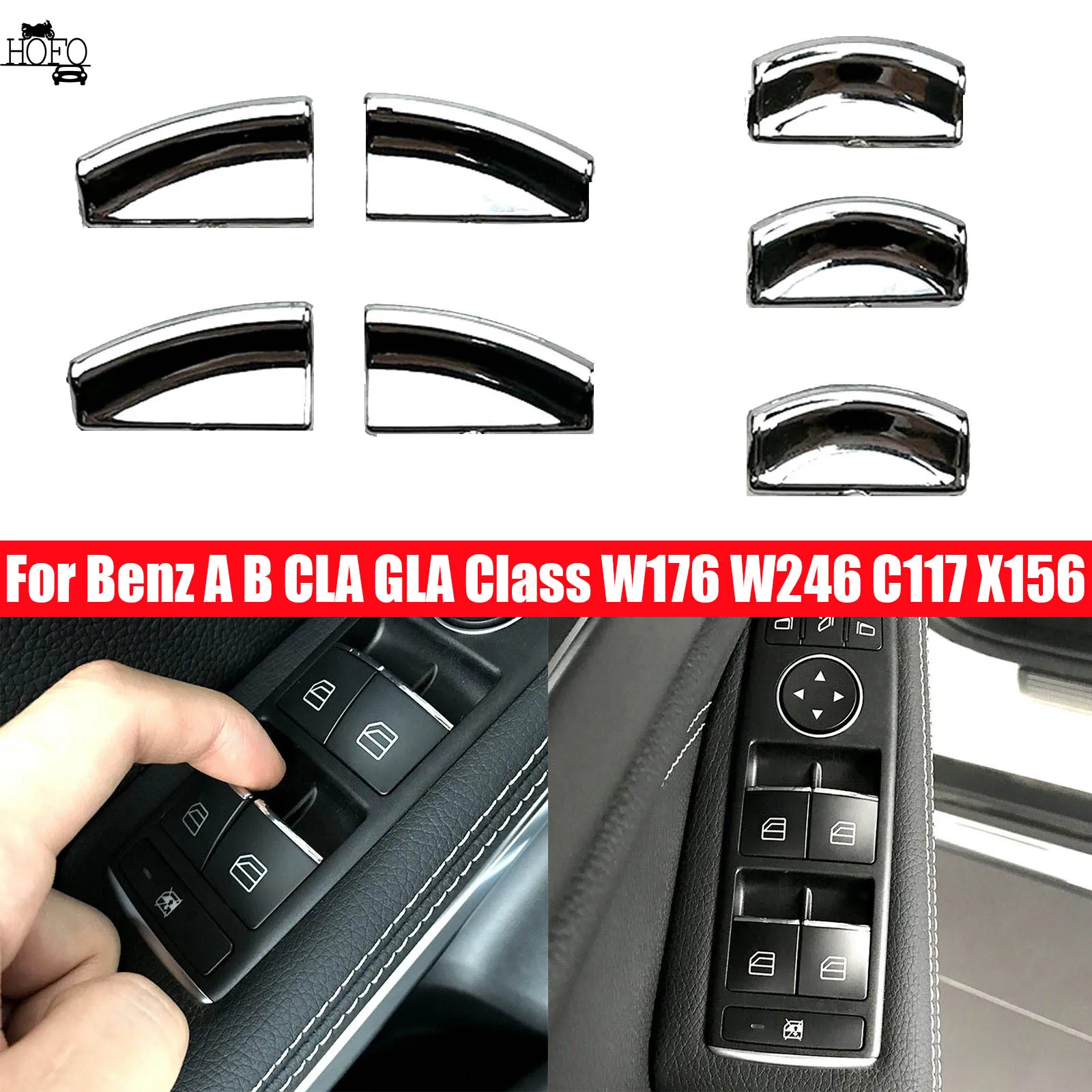 For Mercedes/Benz A B CLA GLA Class W176 W246 C117 X156 Car Window Glass Lift Button Patch Trim Sticker
For Mercedes/Benz A B CLA GLA Class W176 W246 C117 X156 Car Window Glass Lift Button Patch Trim Sticker