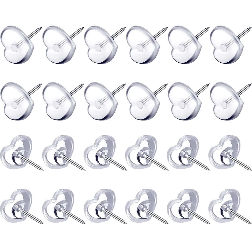 100 Pcs Transparent Heart Pushpin Reusable Map Accessories Delicate Pushpins Daily Use Thumbtacks Small
100 Pcs Transparent Heart Pushpin Reusable Map Accessories Delicate Pushpins Daily Use Thumbtacks Small