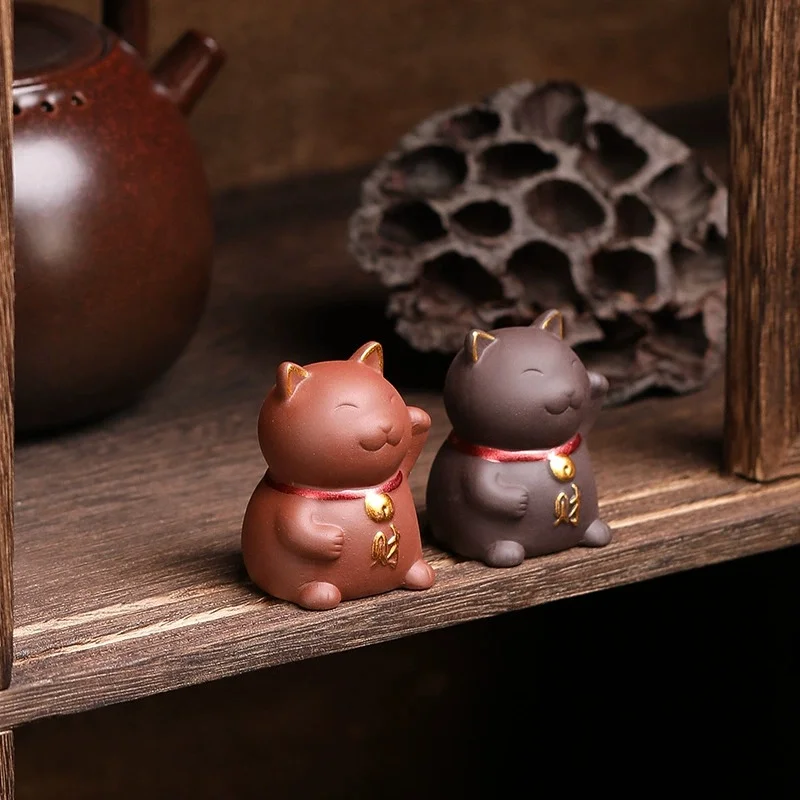 Chinese Boutique Purple Clay Tea Pet Decor Lucky Cat Tea Figurine Ornaments Handmade Crafts Tea Set Decoration Accessories
Chinese Boutique Purple Clay Tea Pet Decor Lucky Cat Tea Figurine Ornaments Handmade Crafts Tea Set Decoration Accessories