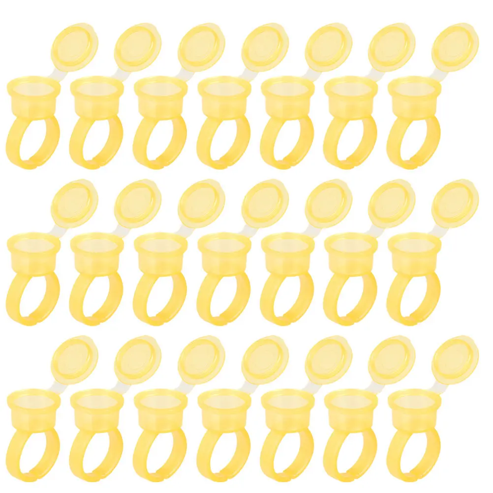 50Pcs Pigment Ring Cup High-Quality Plastic Lightweight Finger Ring Cups for Eyelash Extensions Microblading Glue Ink Holder
50Pcs Pigment Ring Cup High-Quality Plastic Lightweight Finger Ring Cups for Eyelash Extensions Microblading Glue Ink Holder