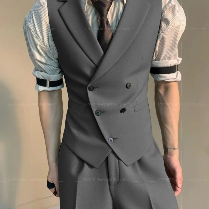 Мужской жилет, приталенный двубортный жилет, антибактериальный, быстросохнущий, для жениха, шафер, деловой модный костюм, унисекс с зубчатым воротником
Мужской жилет, приталенный двубортный жилет, антибактериальный, быстросохнущий, для жениха, шафер, деловой модный костюм, унисекс с зубчатым воротником