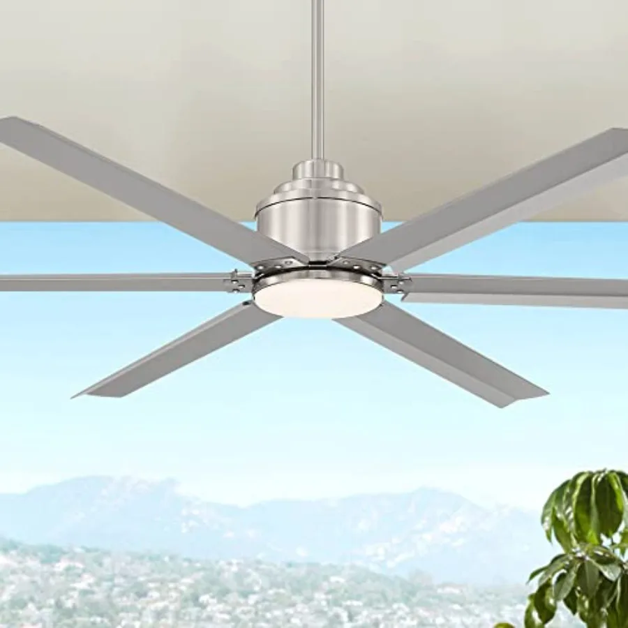 65 Ultra Breeze Modern Industrial Outdoor Ceiling Fan with Dimmable LED Light Remote Control Brushed Nickel Silver Wet Rated fo
65 Ultra Breeze Modern Industrial Outdoor Ceiling Fan with Dimmable LED Light Remote Control Brushed Nickel Silver Wet Rated fo