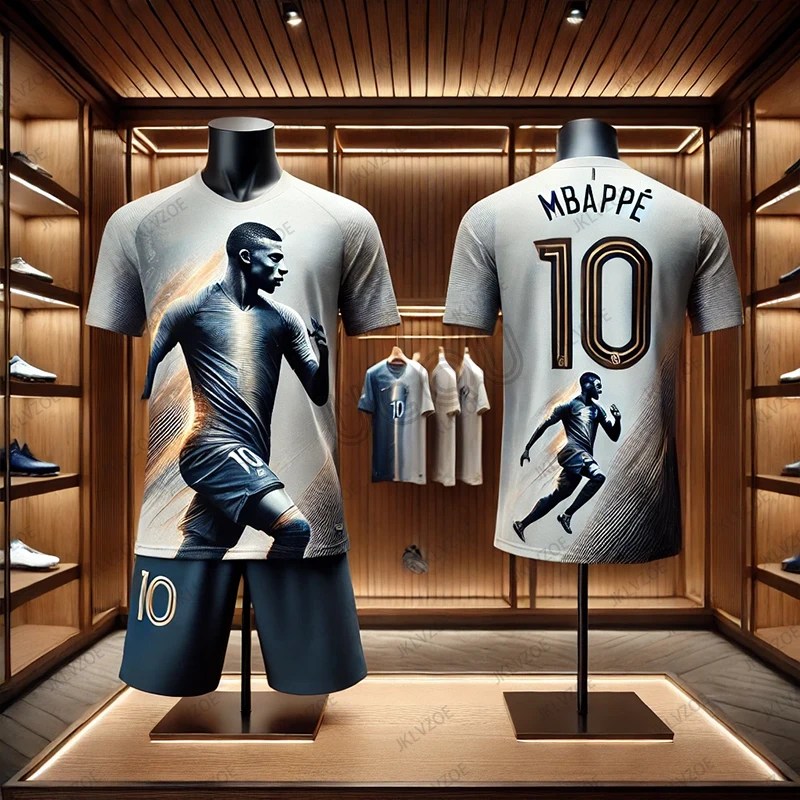 New Arriavl Luxury CHATGPT Designed Sports Tshirt Shorts Sets Mbappe 10 Soccer Jersey Training Uniform Suit For Kids/Adult
New Arriavl Luxury CHATGPT Designed Sports Tshirt Shorts Sets Mbappe 10 Soccer Jersey Training Uniform Suit For Kids/Adult