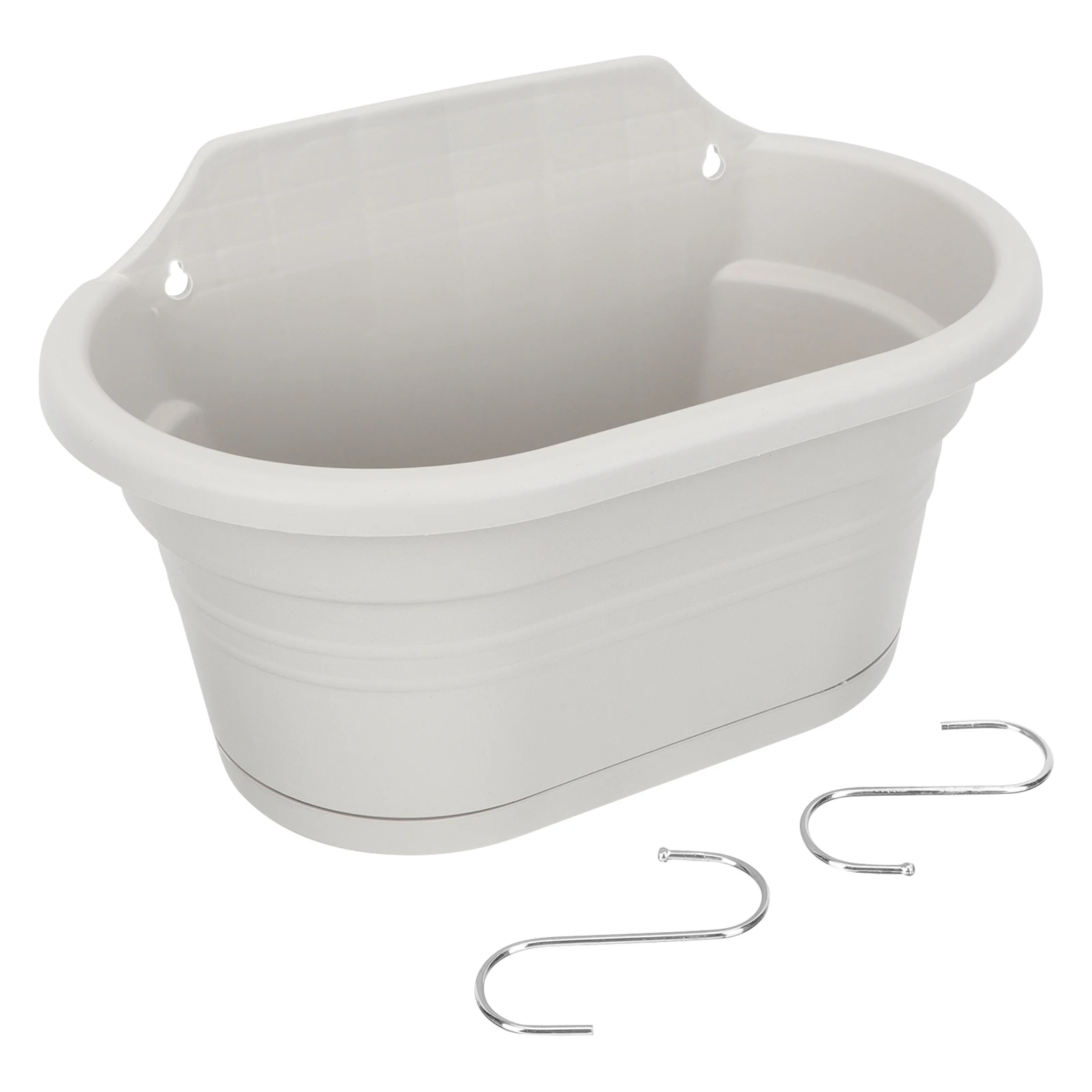 1 set Wall Mounted Flower Pot Set Cement Color Resin Thick Hanging Pots 2 Hooks Balcony Fence Chlorophytum Planting Garden Decor
1 set Wall Mounted Flower Pot Set Cement Color Resin Thick Hanging Pots 2 Hooks Balcony Fence Chlorophytum Planting Garden Decor