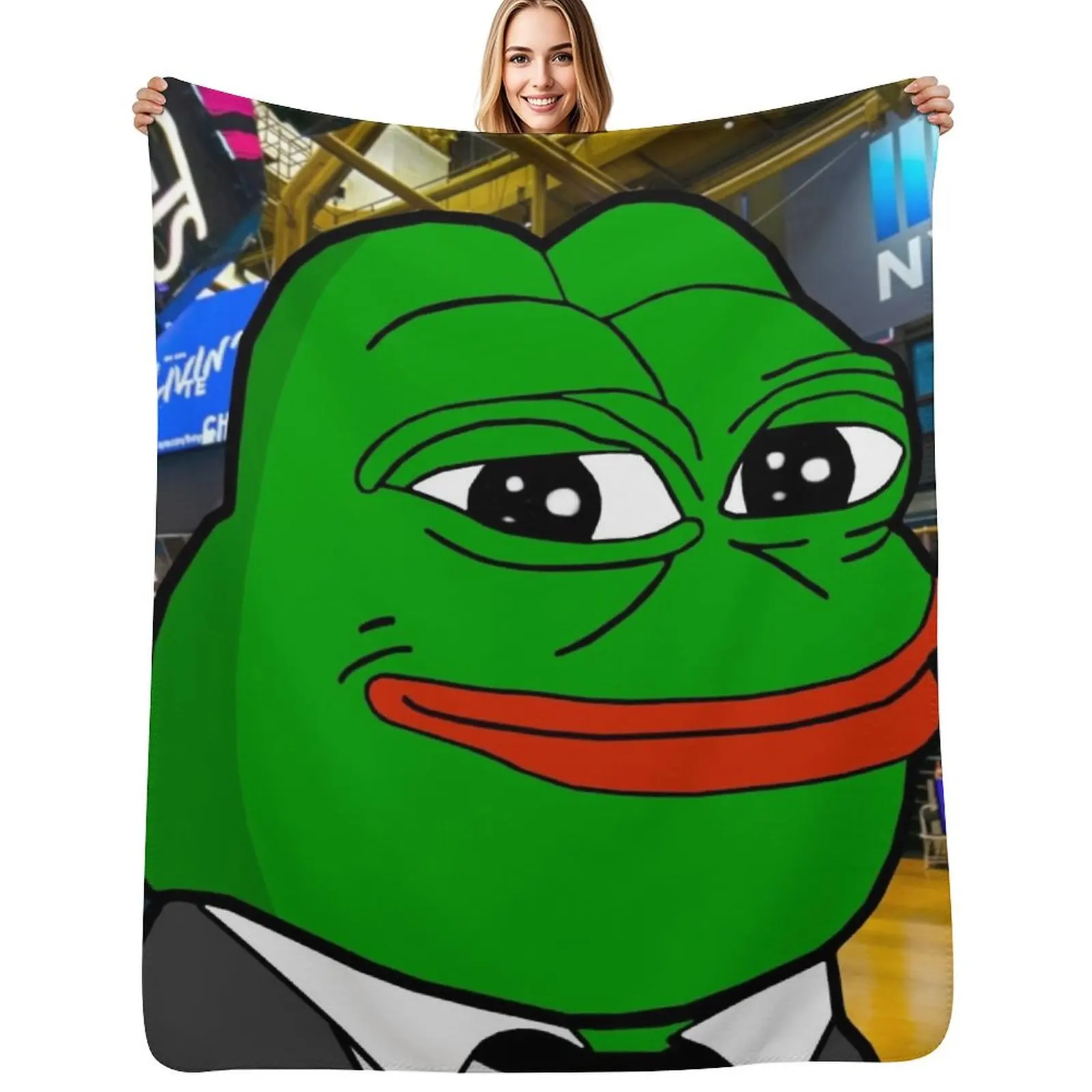 Rare Happy Businessman Pepe Throw Blanket bed plaid Shaggy Vintage Personalized Gift Blankets 
Rare Happy Businessman Pepe Throw Blanket bed plaid Shaggy Vintage Personalized Gift Blankets