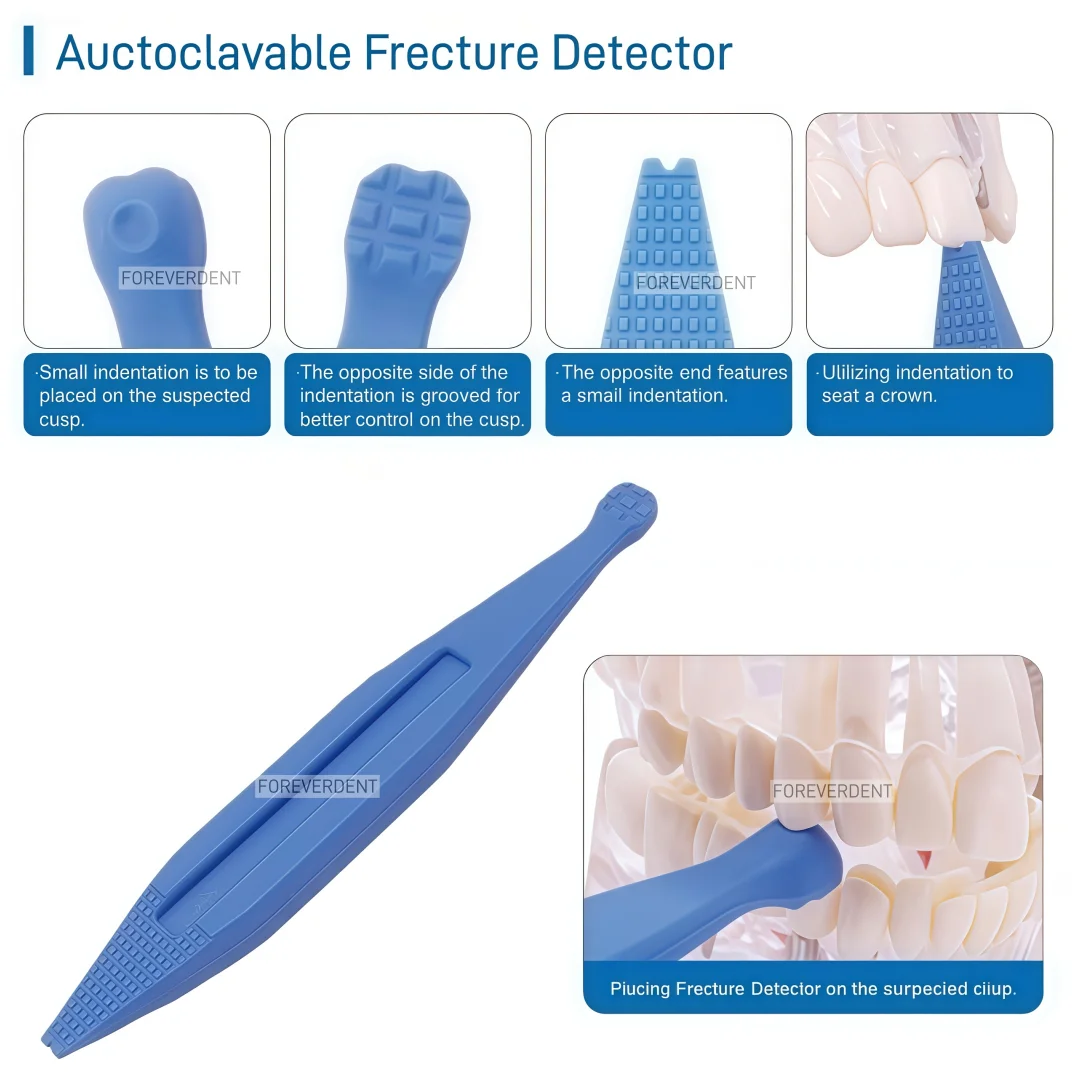 Dental Explorer Tooth Cleft Crack Detector Probe 135℃ Fracture Tool Locating Fracture Detector Autoclavable
Dental Explorer Tooth Cleft Crack Detector Probe 135℃ Fracture Tool Locating Fracture Detector Autoclavable