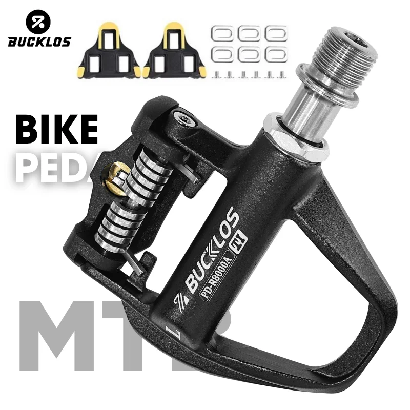 BUCKLOS Road Bike Pedal Nylon/Aluminum Bicycle Locking Pedals Cycling Bearing Cleats Clipless Self Lock Pedal with Locking Plate
BUCKLOS Road Bike Pedal Nylon/Aluminum Bicycle Locking Pedals Cycling Bearing Cleats Clipless Self Lock Pedal with Locking Plate