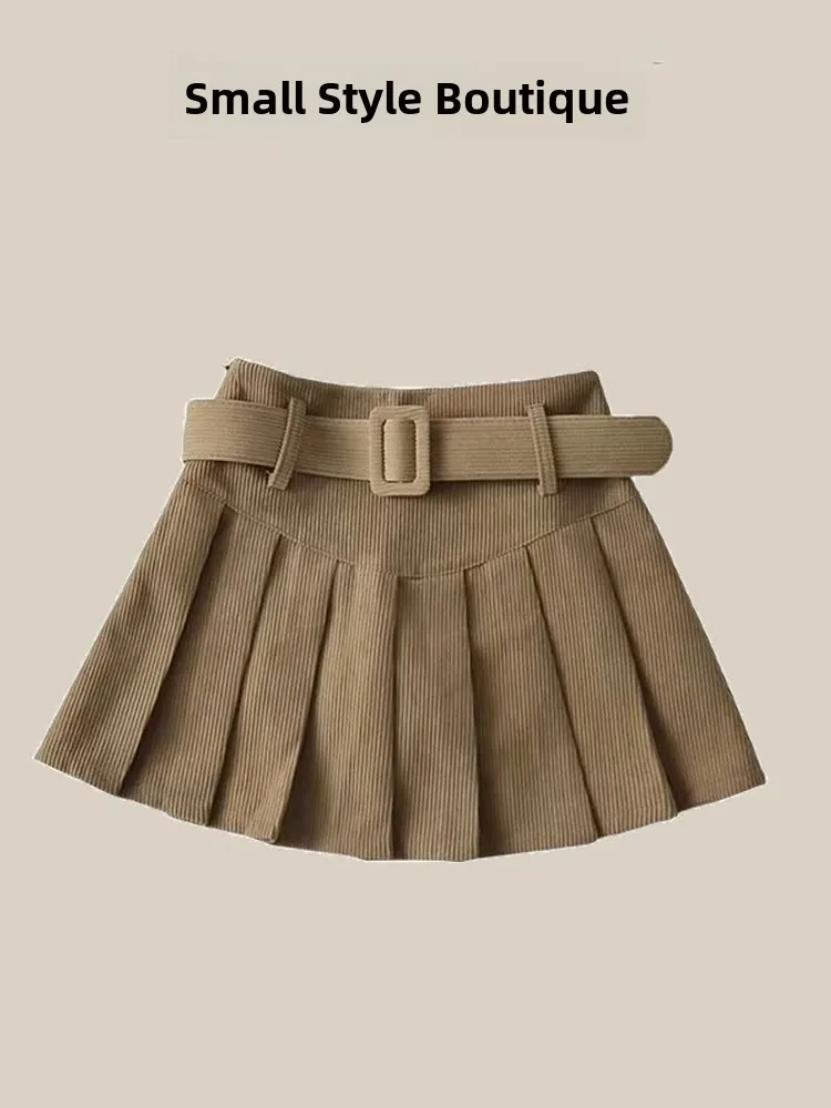 High Waist Corduroy Skirt Women's Spring New Style Retro American Large Size Anti-Light Half Body Skirt with Belt
High Waist Corduroy Skirt Women's Spring New Style Retro American Large Size Anti-Light Half Body Skirt with Belt