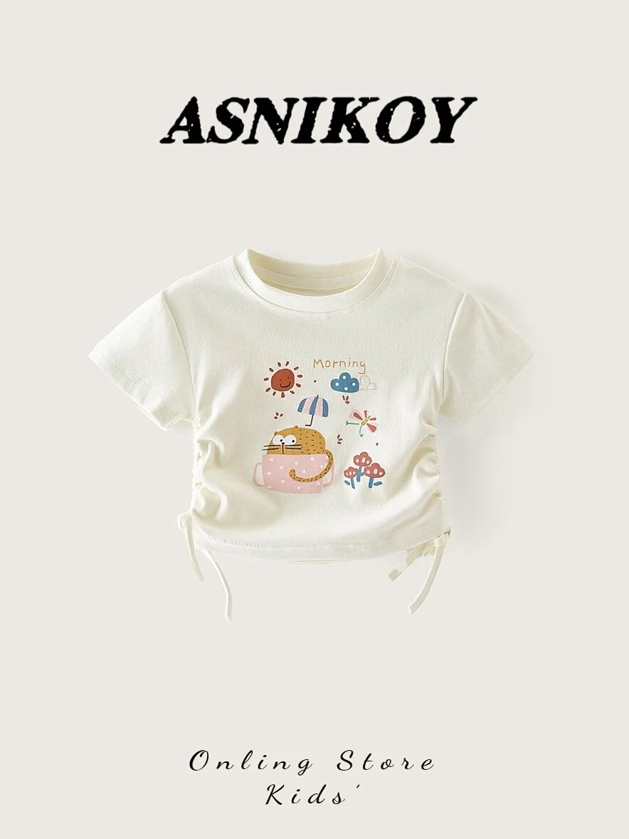 Childrens Top 2024 Summer New Casual Fashion Cartoon Cute Top Loose and Comfortable Childrens Clothing for Outdoor
Childrens Top 2024 Summer New Casual Fashion Cartoon Cute Top Loose and Comfortable Childrens Clothing for Outdoor