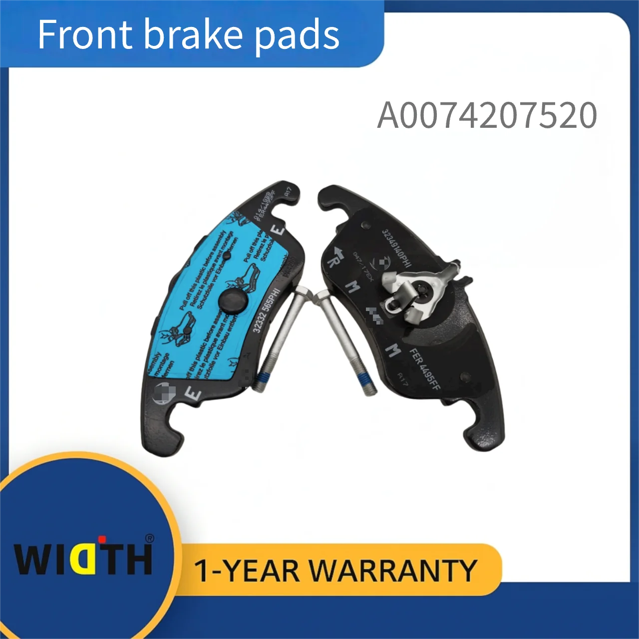 A0074207520 Front Brake Pad Set 4PCS for Mercedes-Benz C E S Class 2009-2018 | OE Replacement
A0074207520 Front Brake Pad Set 4PCS for Mercedes-Benz C E S Class 2009-2018 | OE Replacement
