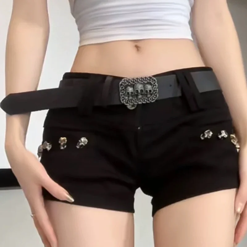 Sexy Y2k Black Demin Shorts Women Summer Punk Style Low Waist Rivet Shorts Hot Girl Club Slim Fit Streetwear Jean Clothing 2024
Sexy Y2k Black Demin Shorts Women Summer Punk Style Low Waist Rivet Shorts Hot Girl Club Slim Fit Streetwear Jean Clothing 2024