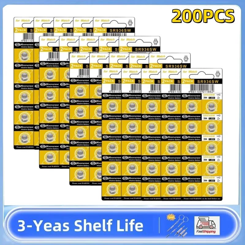 200 шт., 1,55 В, AG9 LR936 394 SR936SW CX194 LR45, кнопочные батарейки G9A 194 394A SR936 L936F, часы-монета, игрушки, удаленная батарея
200 шт., 1,55 В, AG9 LR936 394 SR936SW CX194 LR45, кнопочные батарейки G9A 194 394A SR936 L936F, часы-монета, игрушки, удаленная батарея