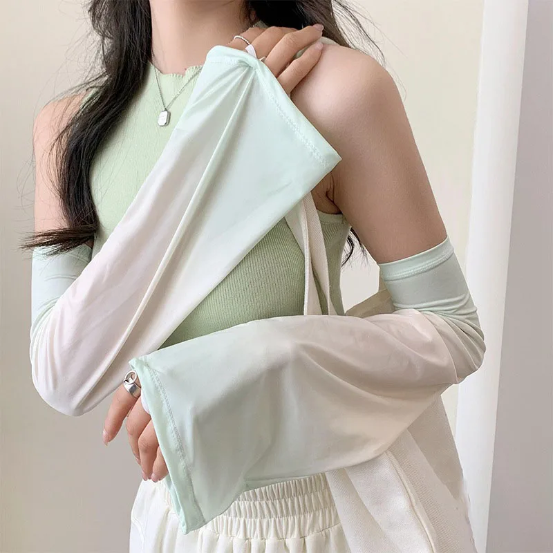 Ice sleeve gradient color support sun protection sleeve set, women's ice silk trumpet sleeve, outdoor UV protection, summer arm
Ice sleeve gradient color support sun protection sleeve set, women's ice silk trumpet sleeve, outdoor UV protection, summer arm