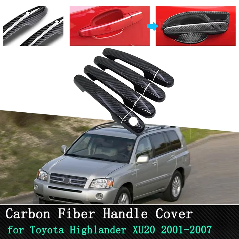Car Exterior Door Handle Cover protection For Toyota Highlander XU20 2001 2002-2007 Car Stickers Trim Set Black Carbon Fiber
Car Exterior Door Handle Cover protection For Toyota Highlander XU20 2001 2002-2007 Car Stickers Trim Set Black Carbon Fiber