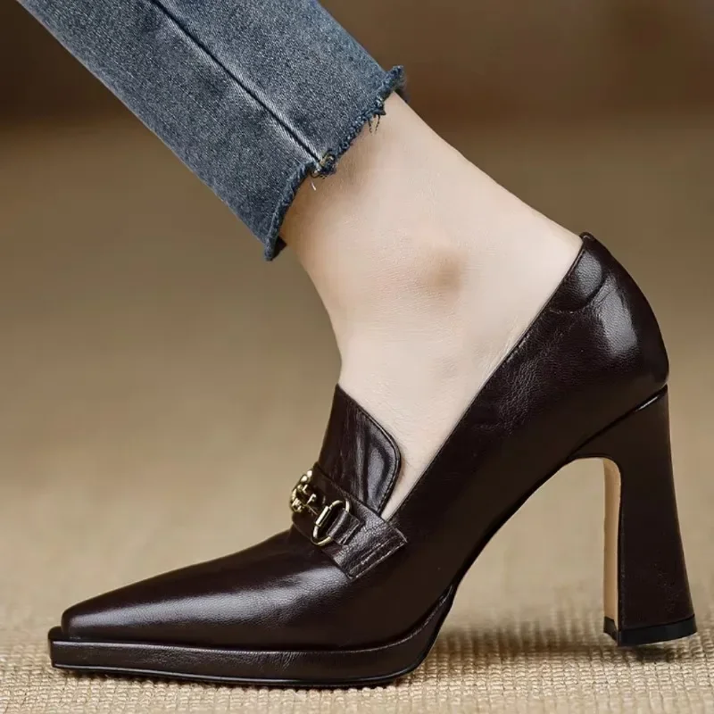 Luxury High Heels Women's Fashion 2025 Spring and Autumn Slippers Thick Heel Designer Casual Shoes Only Zapatos De Mujer
Luxury High Heels Women's Fashion 2025 Spring and Autumn Slippers Thick Heel Designer Casual Shoes Only Zapatos De Mujer
