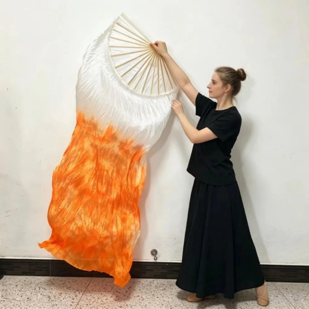 180cm Gradient Color Real Silk Belly Dance Fan Long Hand Fan Women Oriental Dance Practice Performance Props 1PC Dance Accessory
180cm Gradient Color Real Silk Belly Dance Fan Long Hand Fan Women Oriental Dance Practice Performance Props 1PC Dance Accessory