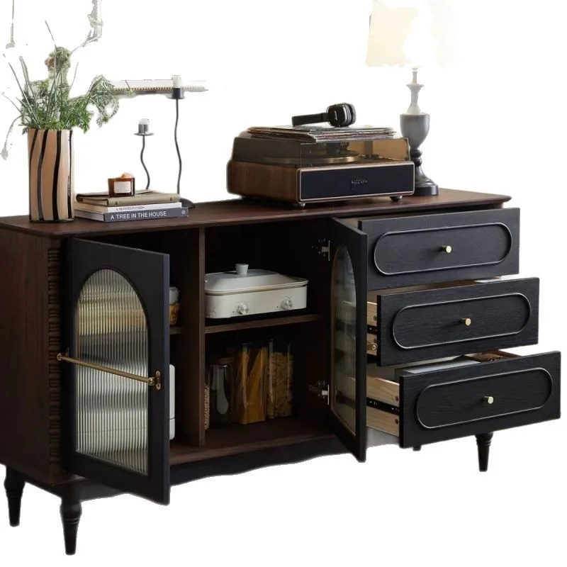 French retro solid wood cabinets, living room integrated wall storage side cabinets
French retro solid wood cabinets, living room integrated wall storage side cabinets