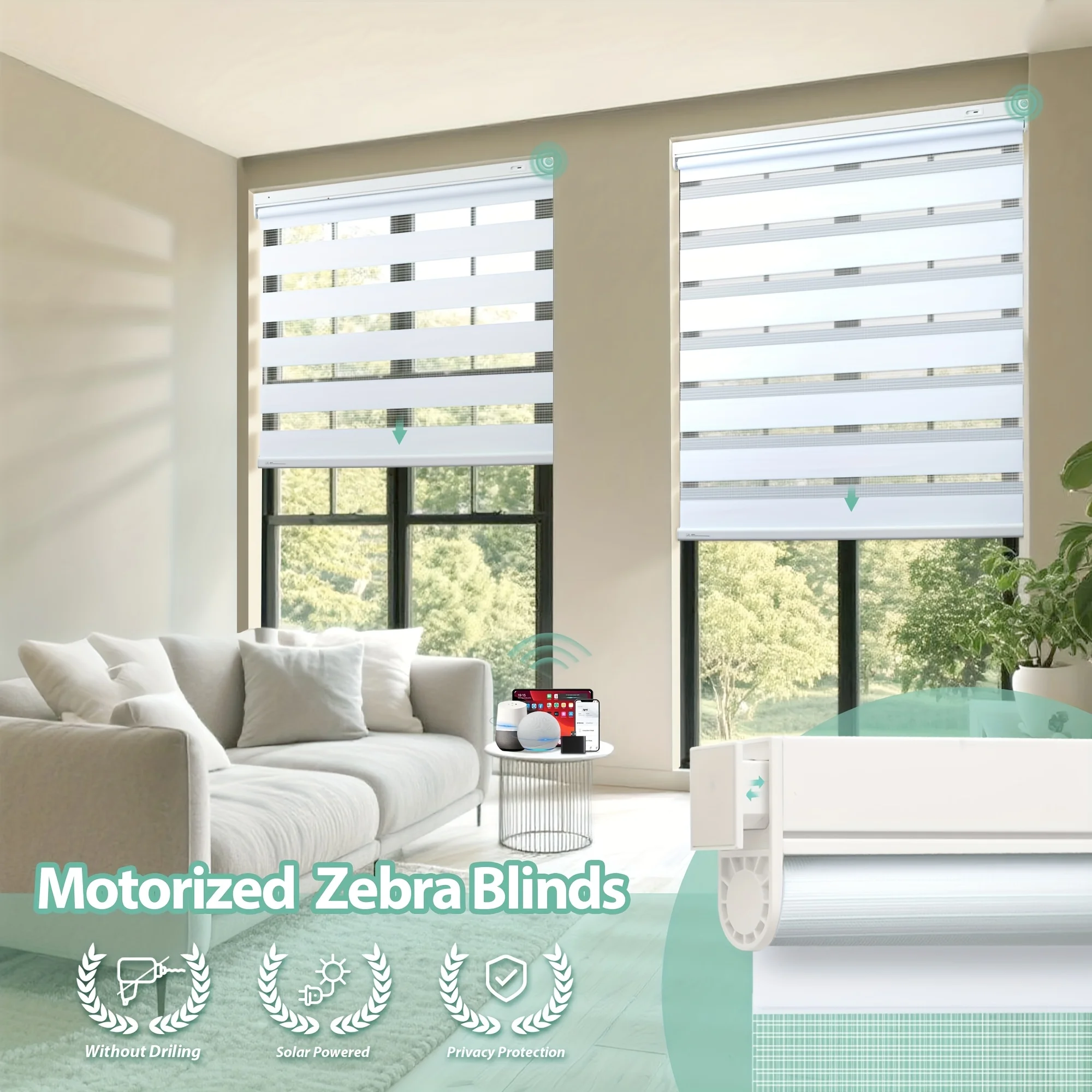 No-drill Electric Zebra Blind, Solar Roller Blind, Cordless, Privacy Protection, Double-layer Fabric, Smart Blinds, Hoverable, Remote-controlled, Suitable for Home And Office, Room Decor.
No-drill Electric Zebra Blind, Solar Roller Blind, Cordless, Privacy Protection, Double-layer Fabric, Smart Blinds, Hoverable, Remote-controlled, Suitable for Home And Office, Room Decor.