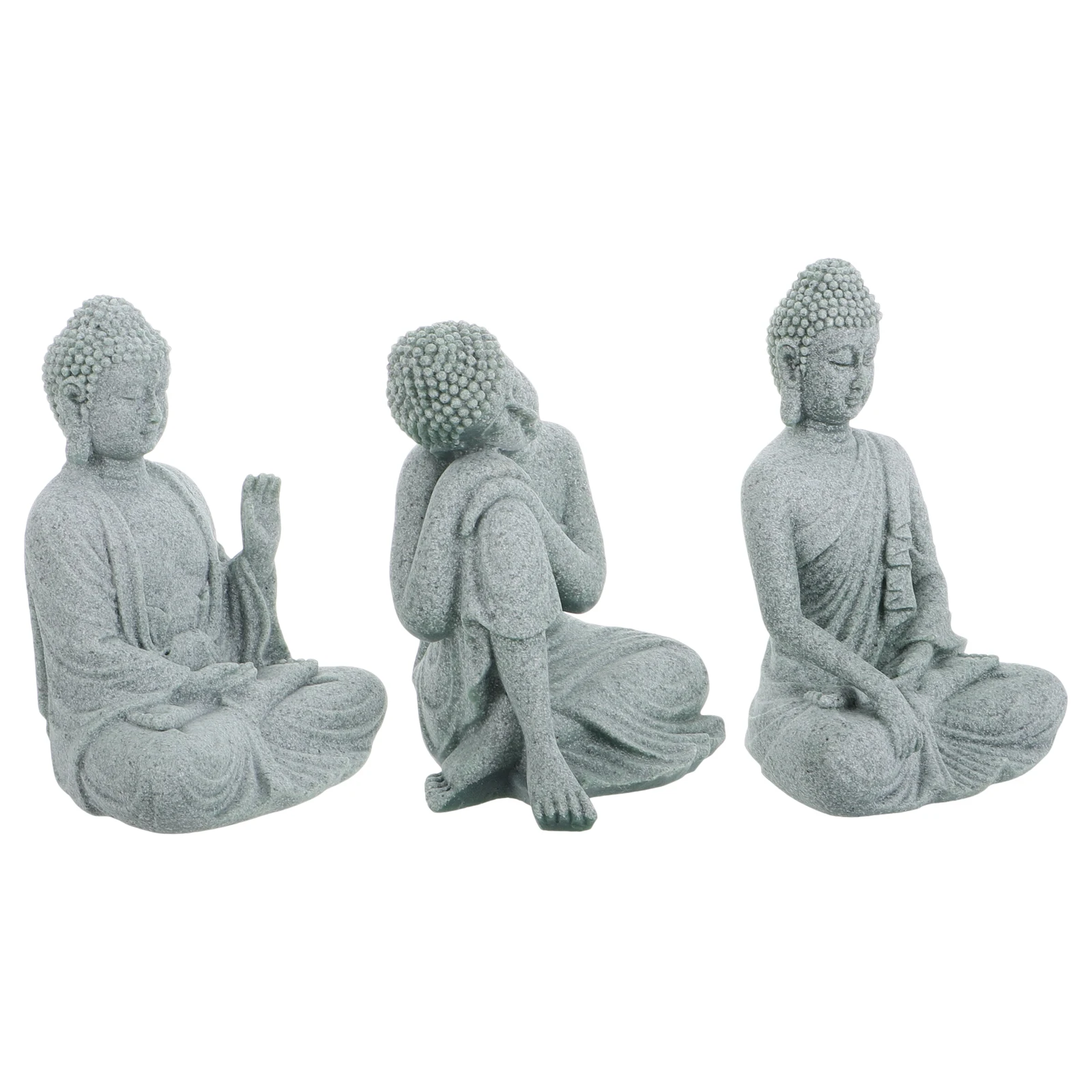 3 Pcs Buddha Decoration Home Zen Budha Green Sandstone Sitting Ornament Sculpture
3 Pcs Buddha Decoration Home Zen Budha Green Sandstone Sitting Ornament Sculpture