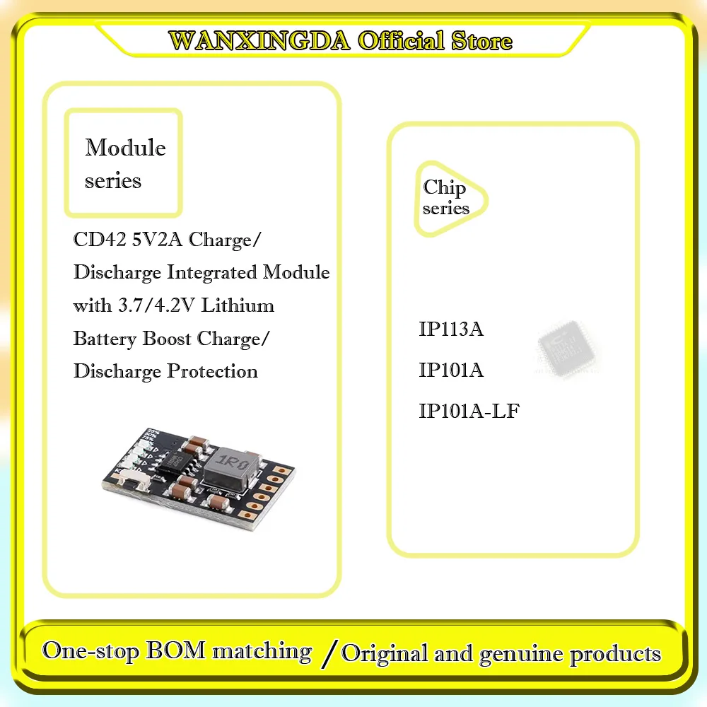 IP113A LF IP113A-LF IP101A LF IP101A-LF IP101ALF CD42 5V2A Charge/Discharge Integrated Module 3.7/4.2V Phone case
IP113A LF IP113A-LF IP101A LF IP101A-LF IP101ALF CD42 5V2A Charge/Discharge Integrated Module 3.7/4.2V Phone case