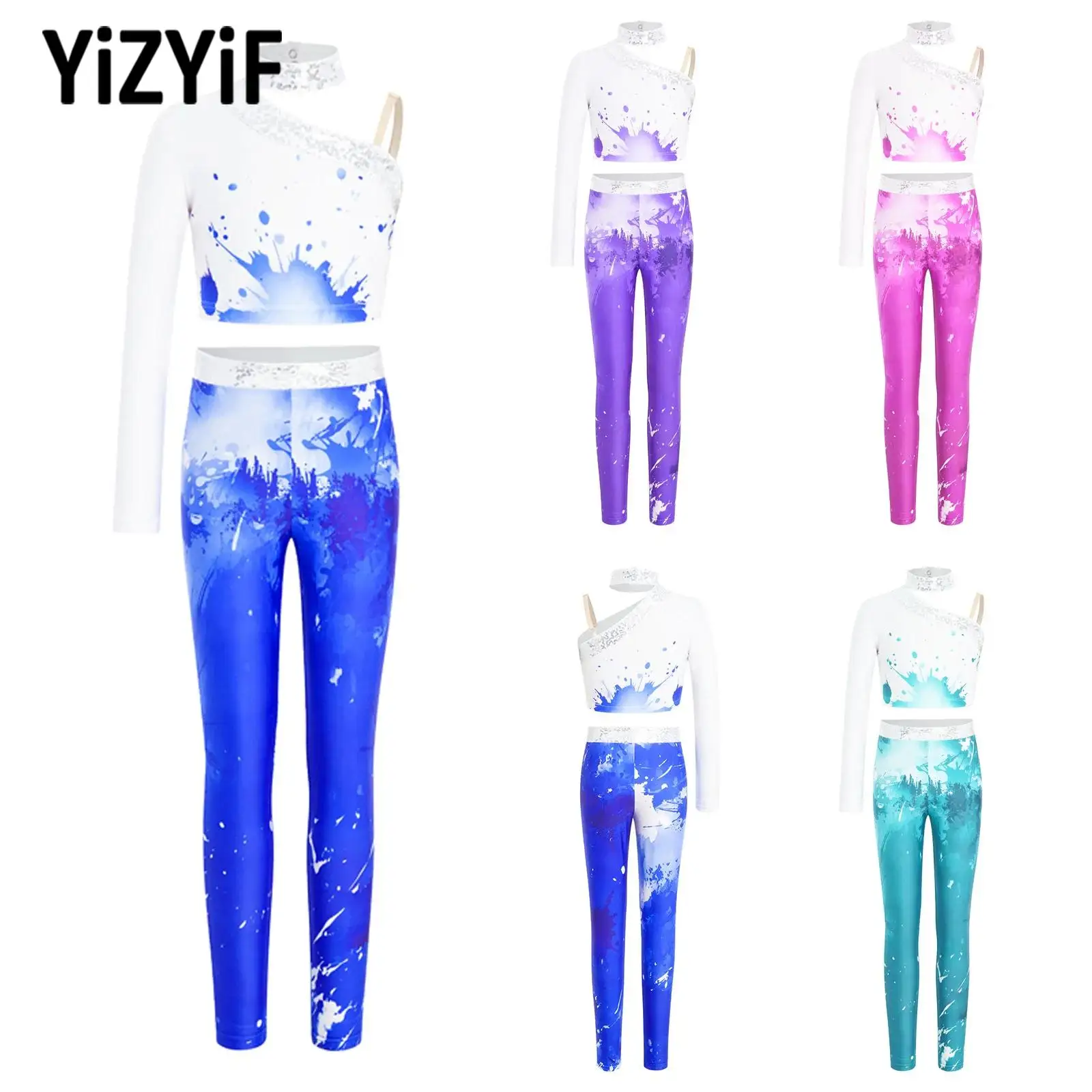 Girls Gymnastics Athletic Figure Skating Dance Performance Outfit Sequins Crop Top+Leggings Set for Competition Training Wear
Girls Gymnastics Athletic Figure Skating Dance Performance Outfit Sequins Crop Top+Leggings Set for Competition Training Wear