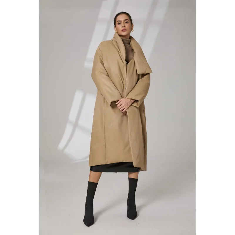 Camel Long Sleeve Warm Goose Loose Down Jacket Tops Goose Down High Quality 2025
Camel Long Sleeve Warm Goose Loose Down Jacket Tops Goose Down High Quality 2025