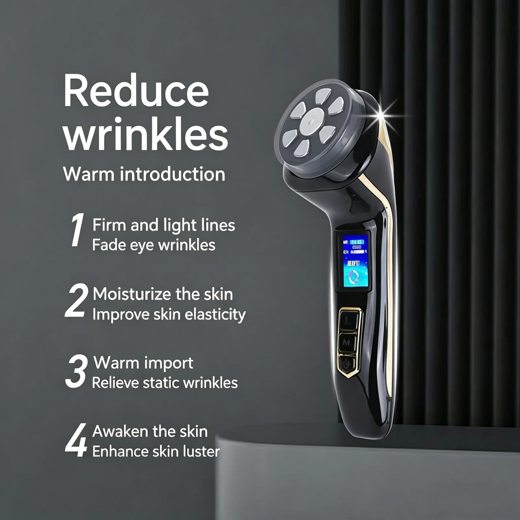 Portable HIFU Facial Massager EMS Micro Current Facial Shaping, Firming, Fine Line Removing Multi functional Home Beauty Device
Portable HIFU Facial Massager EMS Micro Current Facial Shaping, Firming, Fine Line Removing Multi functional Home Beauty Device